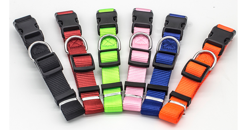 CJ nylon collar — supplier construction detail; selected variant black XS
