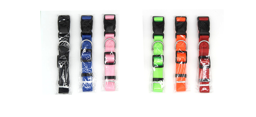 CJ nylon collar — supplier construction detail; selected variant black XS