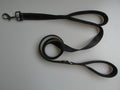 CJ black reflective double handle leash