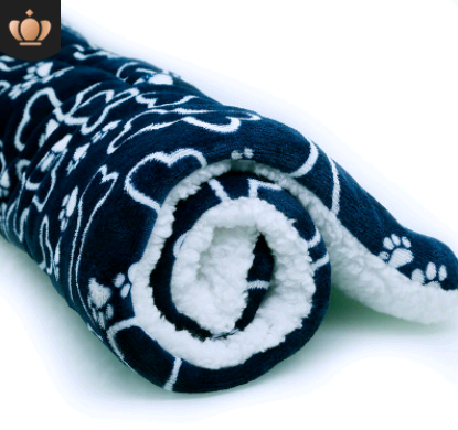 CJ blue bone print pet blanket