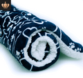CJ blue bone print pet blanket