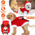 CJ Santa and reindeer holiday dog outfit