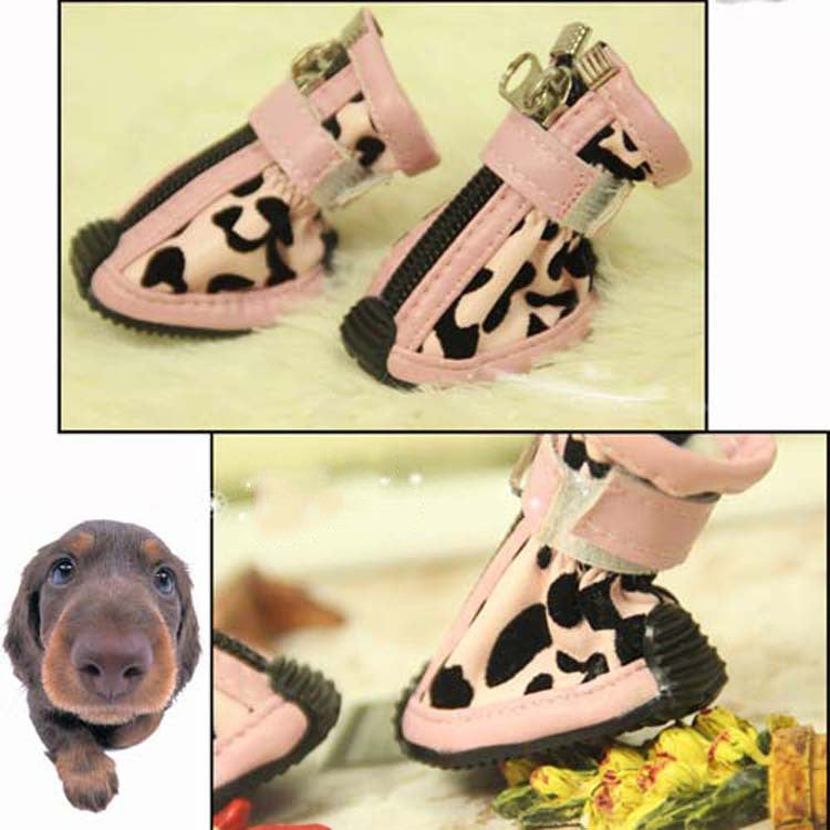 Leopard print dog shoes supplier detail
